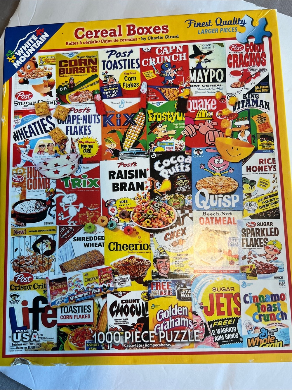 White Mountain “Cereal Boxes” Excellent used condition tear on box as shown.